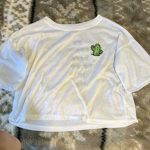 Cactus quote T shirt crop
